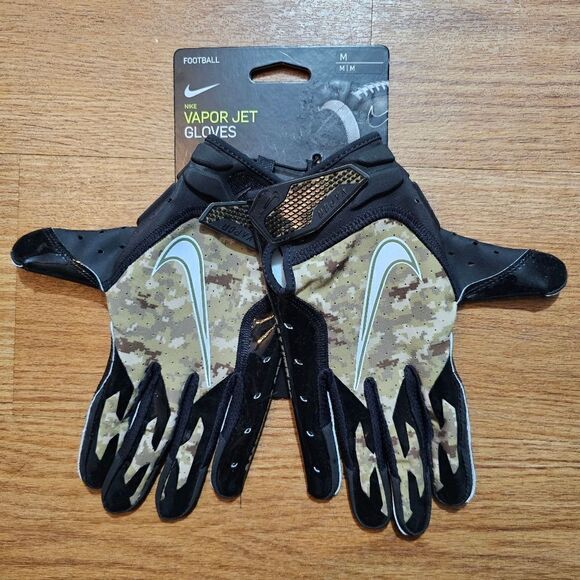 Nike Vapor Jet Salute To Service NFL Receiver Gloves Medium M Camo Green Black - Picture 1 of 10